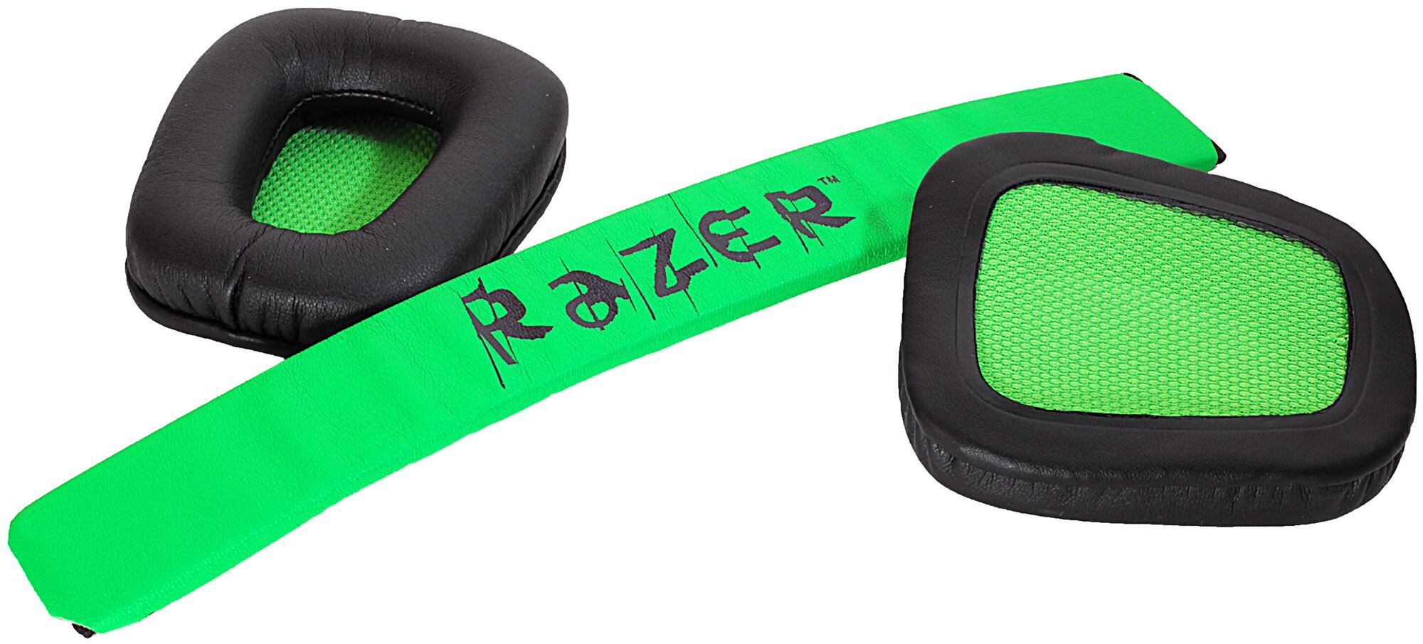 Амбушюры + обшивка оголовья для наушников Razer Electra зеленые