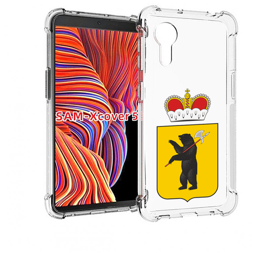 Чехол MyPads герб-ярославская-область для Samsung Galaxy Xcover 5 задняя-панель-накладка-бампер