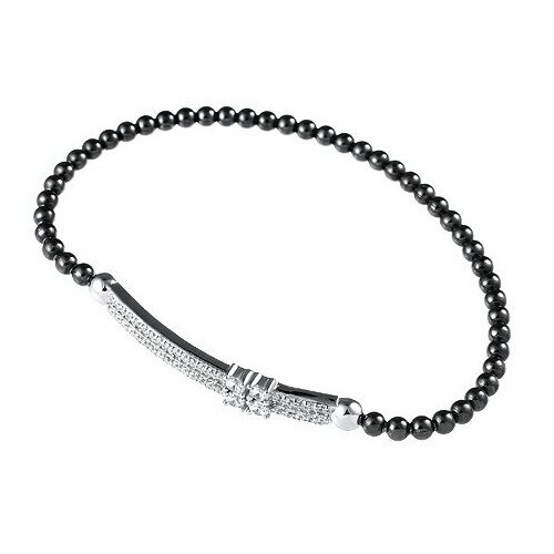Браслет ELEMENT47, серебро, 925 проба, фианит, длина 18 см.
