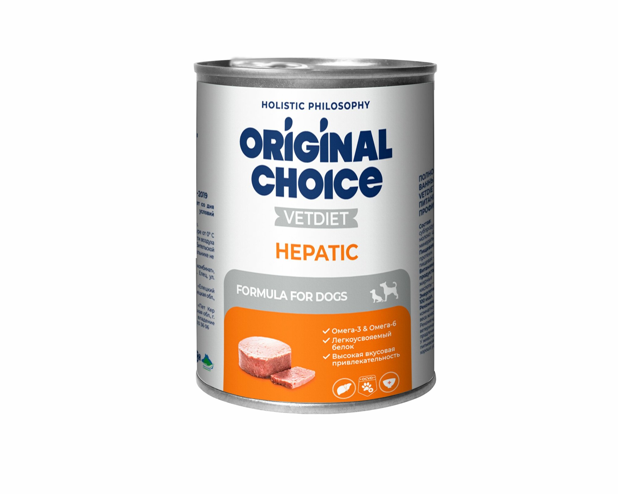 ORIGINAL CHOICE VETDIET Hepatic 340 г ветеринарная диета для собак и щенков профилактика болезней печени 6шт