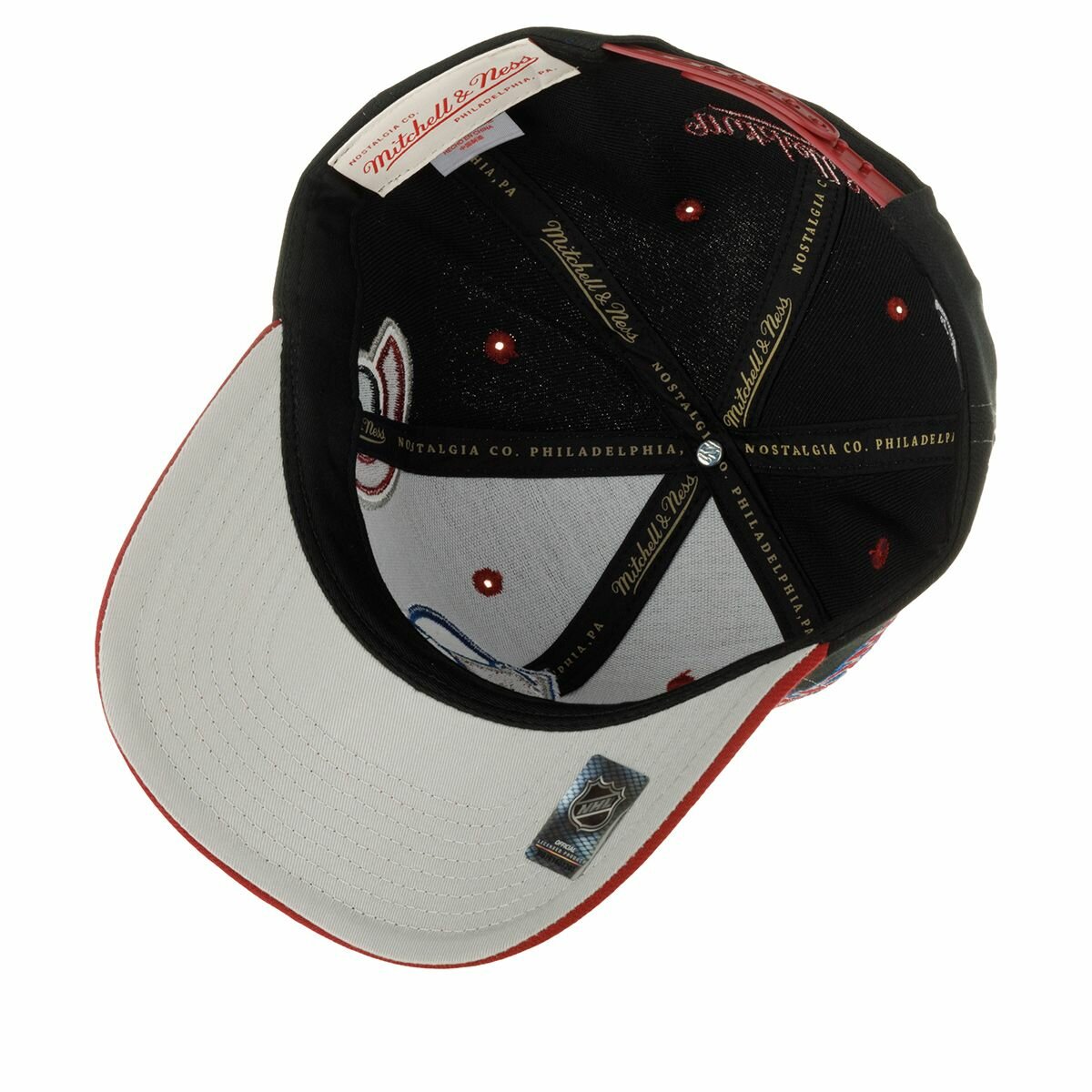 Бейсболка Mitchell & Ness Базовая коллекция для мужчин и женщин, размер 0, черный — фото 1
