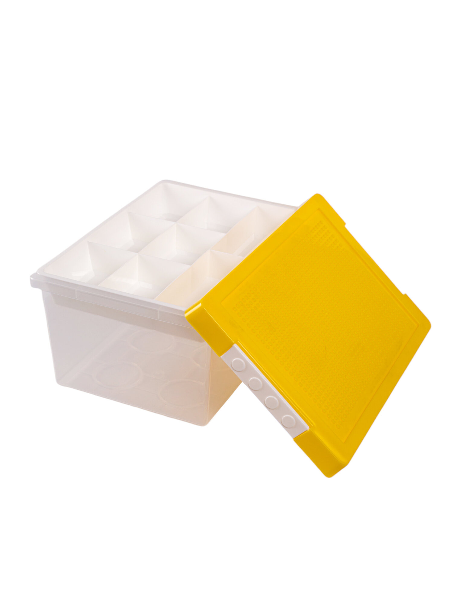 Контейнер для хранения конструктора Attribute Cubic M, желтый, пластик, 10 л — фото 1