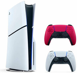 Игровая приставка Sony PlayStation 5 Slim, с дисководом, 1 ТБ, два геймпада