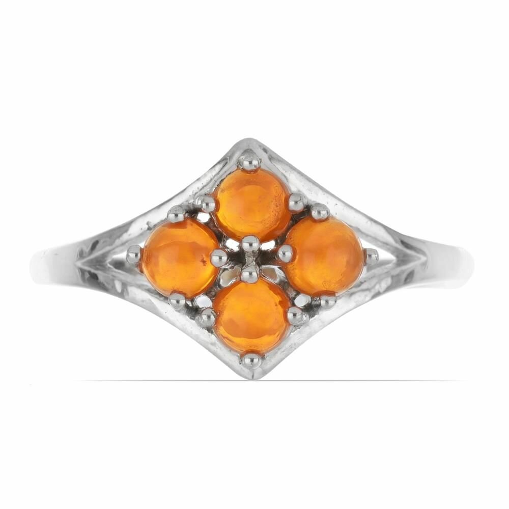 Кольцо, серебро, 925 проба, родирование, опал