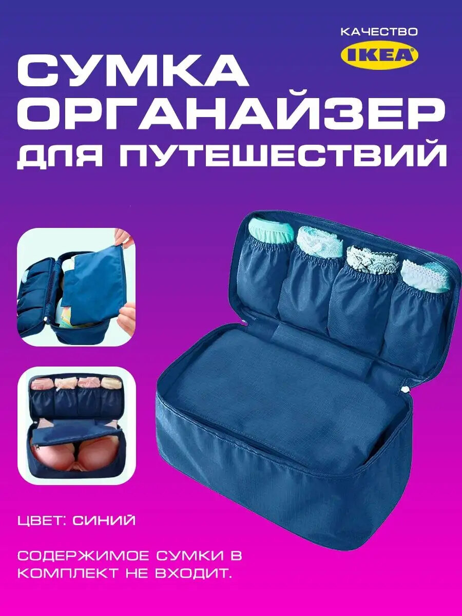 Сумка дорожная , ручная кладь, синий/синий — фото 1