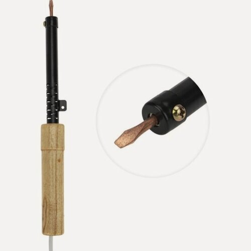 Изображение товара Паяльник Rexant 40 Вт c деревянной ручкой (тип ЭПСН)