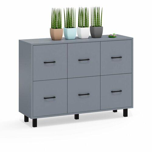 фото Комод рвк 127-1204 6-ть ящиков, цвет графит, шхгхв 120,4х37,4х87 см.