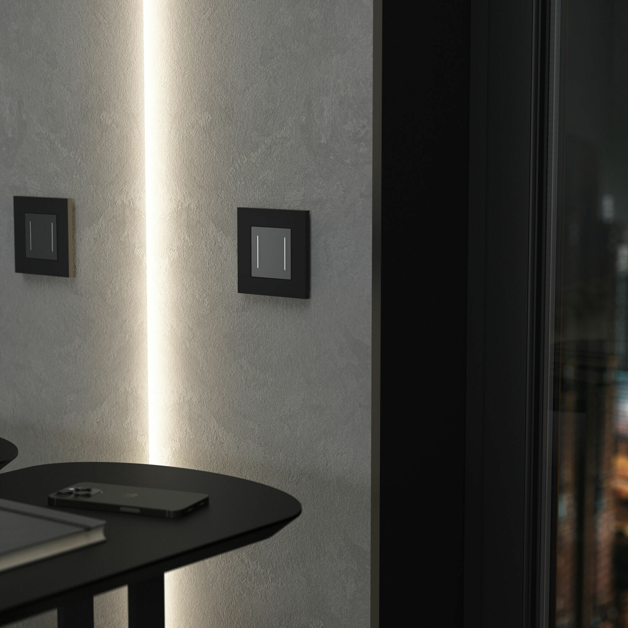 Рамка на 1 пост Werkel Slab (черный софт) — фото 1