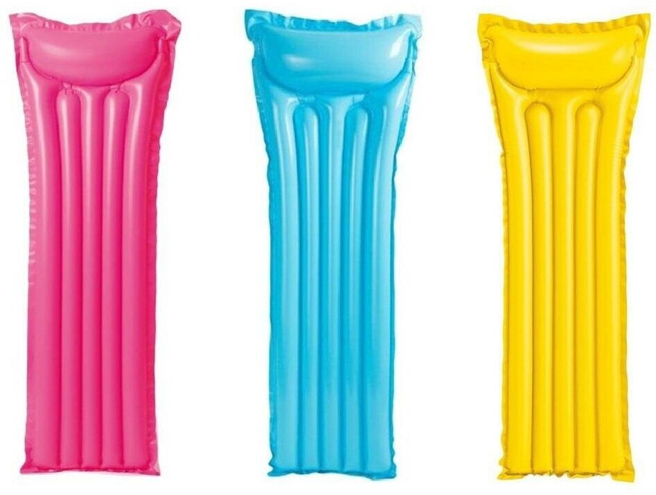 Матрас надувной INTEX Economats (Матовый 3 цвета в асс. 183x69 см int59703NP TQ