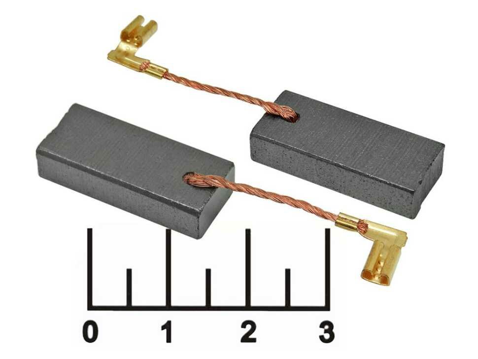 Щетка угольная 6*11*25 MKT 350 №619 (предохранитель) (2 штуки)