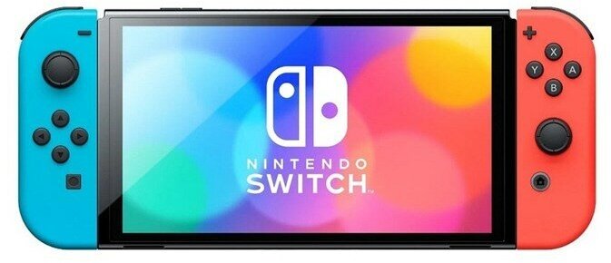 Игровая приставка Nintendo Switch OLED 64 ГБ, неоновый синий