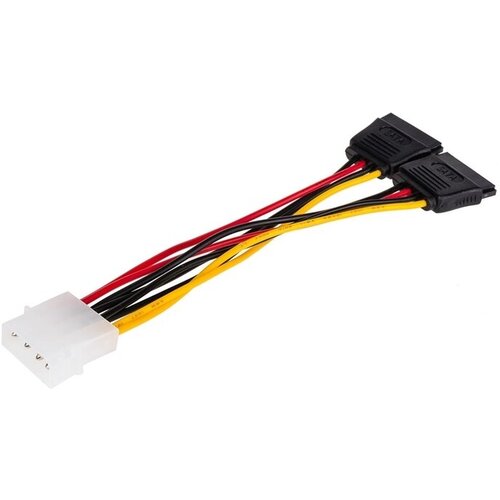 Переходник Atcom Переходник питания PATA HDD->2xSATA HDD Atcom AT8605 (0.20м) (oem) кабель atcom molex 2xsata 0 2 m
