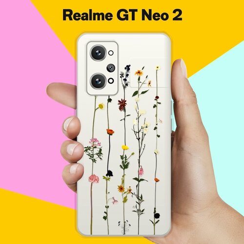 Силиконовый чехол на Realme GT Neo 2 Цветы 50 / для Реалми ДжиТи Нео 2 силиконовый чехол на realme gt neo 2 пальцы для реалми джити нео 2