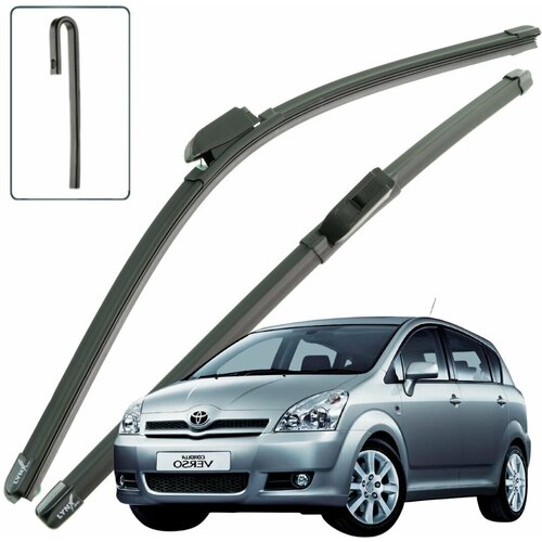 Дворники Toyota Corolla Verso AR10 Тойота Версо АР10 2004 2005 2006 2007 Щетки стеклоочистителя бескаркасные 650мм-400мм к-т 2шт