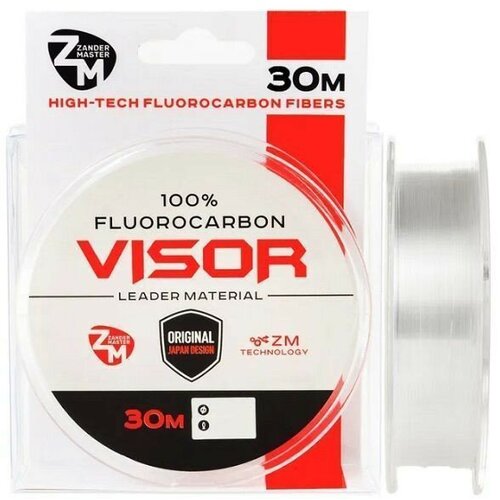 Флюрокарбоновая леска ZanderMaster Visor 30м 0.181мм х 3.72кг (прозрачный) (VI30-0181)
