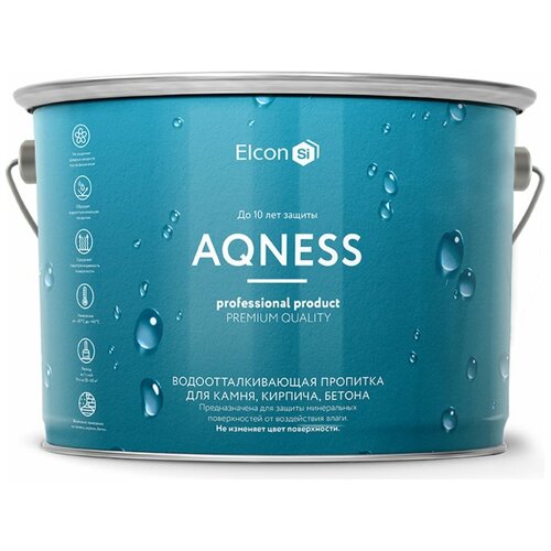 Водоотталкивающая пропитка для камня, кирпича, бетона Elcon Aqness 9л 00-00002939