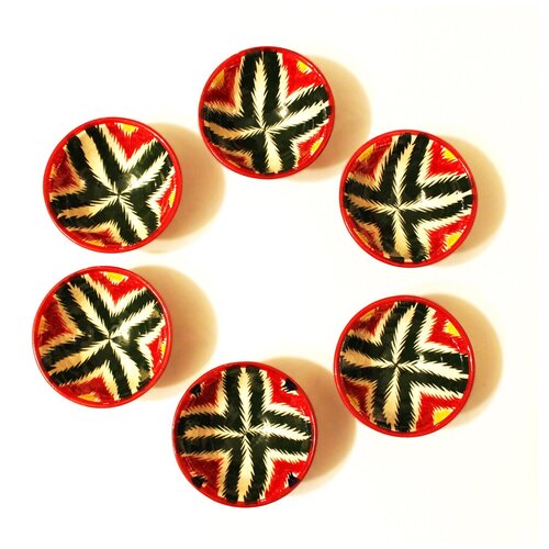 Восточная пиала Атлас цветной 6 шт, по 135 мл.