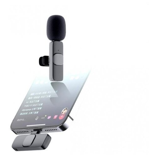 Микрофон петличный Microphone K8 петличка беспроводной черный 163100₽