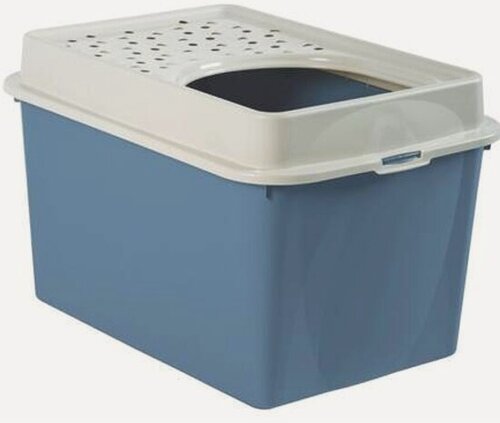 Изображение товара Био-туалет для кошек Rotho BERTY c верхним входом и высокими бортами, голубой