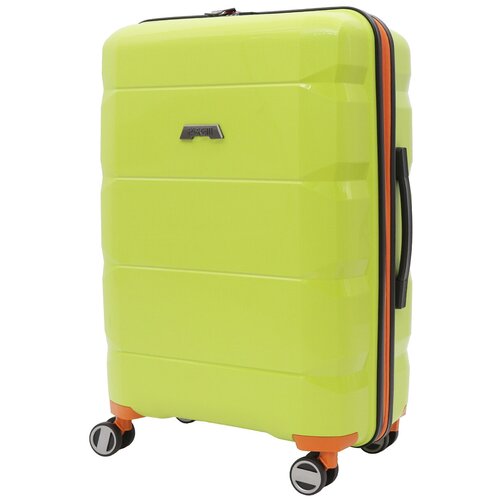 Чемодан FABRETTI, 68 л, размер M, зеленый чемодан fabretti 68 л размер m серый