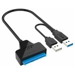 Адаптер USB 3.0 для SATA с блоком питания 12В, 2А (usb 3,0 to sata), кабель-переходник для HDD 2,5