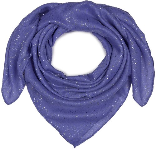 Платок Lili Scarf, хлопок, 90х90 см, синий, голубой