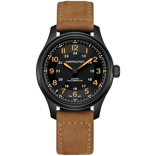 фото Наручные часы hamilton наручные часы hamilton khaki field titanium auto h70665533, черный, коричневый