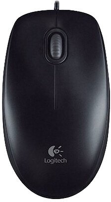 Мышь проводная Logitech B100 910-003357, 800dpi, Черный