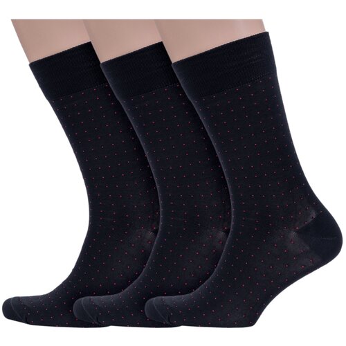 фото Мужские носки sergio di calze, 3 пары, размер 25, черный