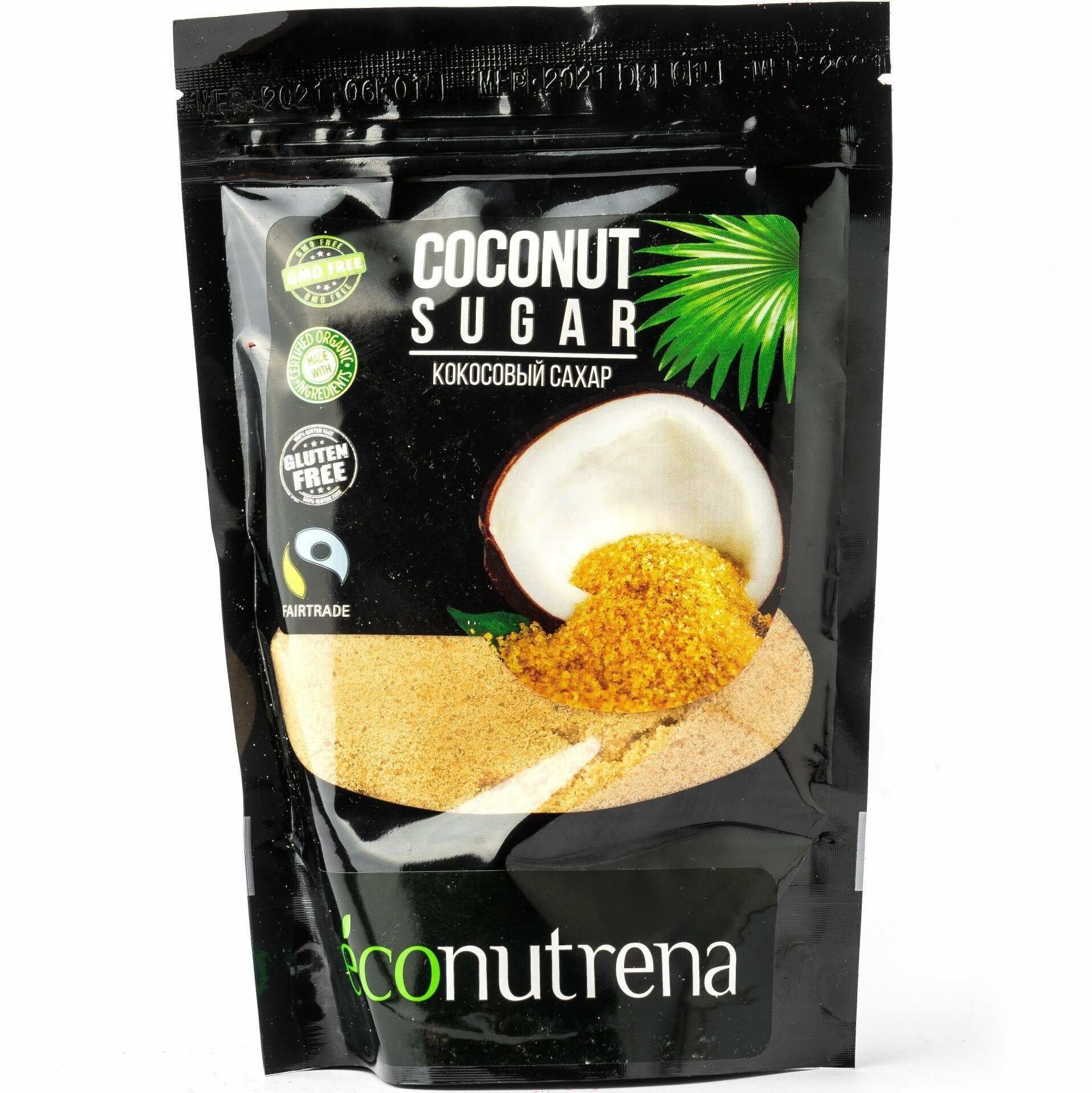 Кокосовый сахар «Econutrena» Organic, 250 гр, Шри-Ланка