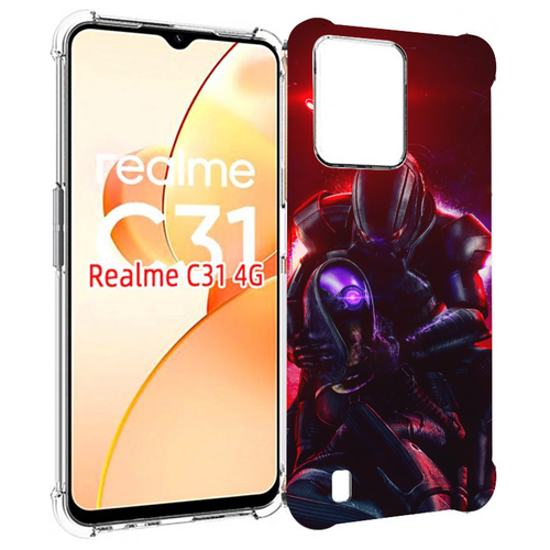 Чехол MyPads Mass Effect для OPPO Realme C31 задняя-панель-накладка-бампер