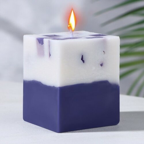 Свеча- куб с мозаикой "Ягодная корзина" ароматическая, 5×6 см