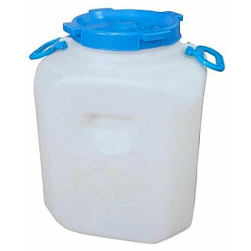 Бочка пластиковая квадратная 40 л диаметр горловины 22 см с крышкой 2 вида ручек для жидких и сыпучих пищевых продуктов может использоваться для разведения удобрений и концентратов 3520₽