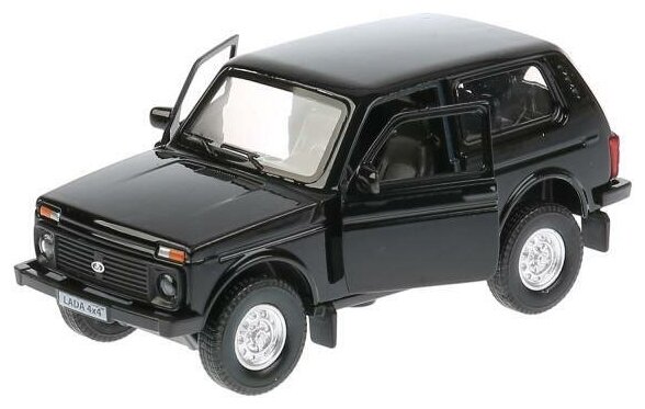 Легковой автомобиль технопарк Lada 4X4 (LADA4X4-BK/RD) 1:32, 12 см, черный - фотография № 8