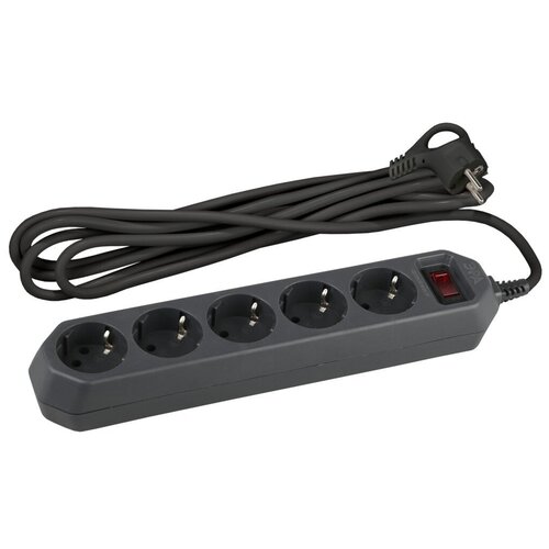 Сетевой фильтр Эра 5 Sockets 1.5m Black USF-5es-1.5m-B / Б0019032