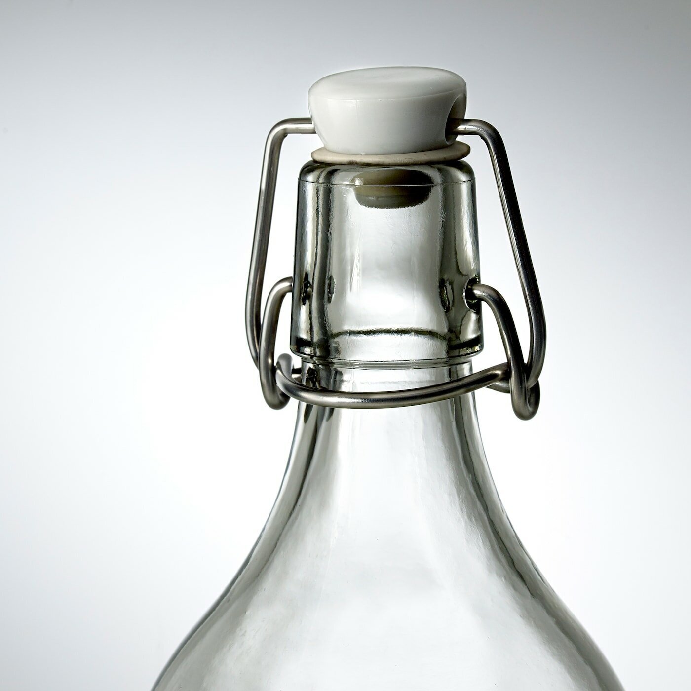Бутылка для воды, для безалкогольных напитков ИКЕА КОРКЕН 500 мл стекло с рисунком/синий - фотография № 7