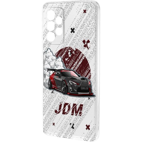 Силиконовый чехол Mcover для Samsung A53 с рисунком JDM машина силиконовый чехол mcover для samsung a53 с рисунком jdm чёрная машина