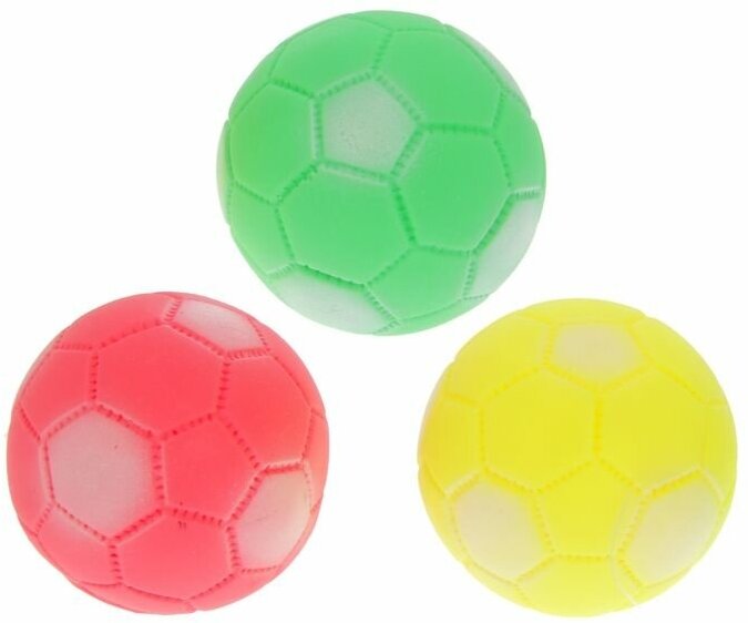 Зооник Игрушка Мяч футбольный 7,2см (С003) зеленый, 0,07 кг
