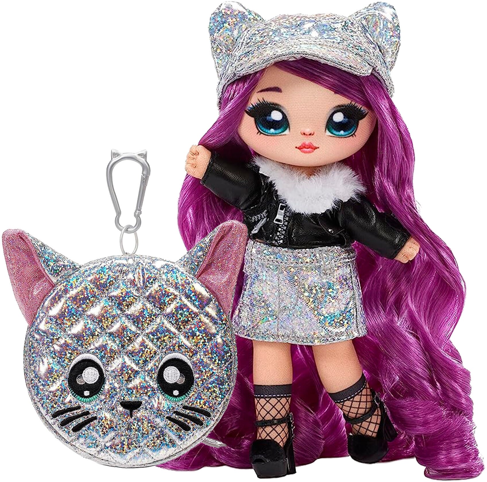 Мягкая текстильная кукла Na Na Na Surprise Glam серия 1 Chrissy Diamond 19 см + сумочка 575139
