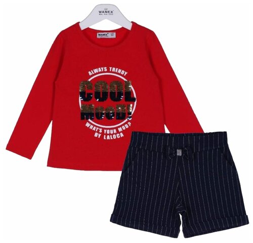 Комплект одежды WANEX, размер 110, красный