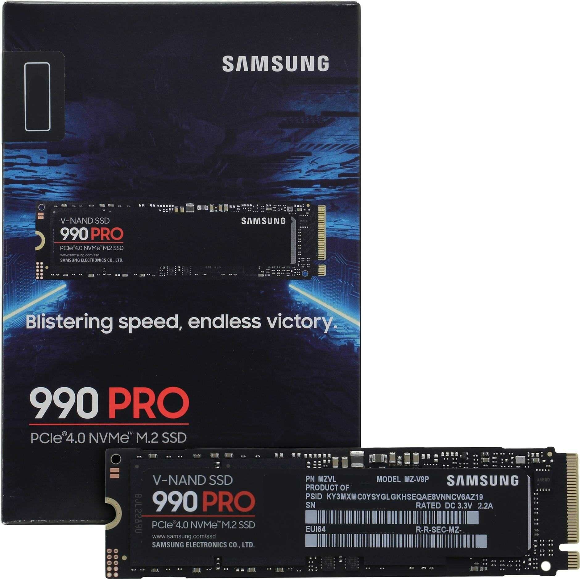 Твердотельный накопитель Samsung 990 Pro 1024ГБ, M.2 2280, PCI-E 4.0 x4, M.2 MZ-V9P1T0BW - фото №9