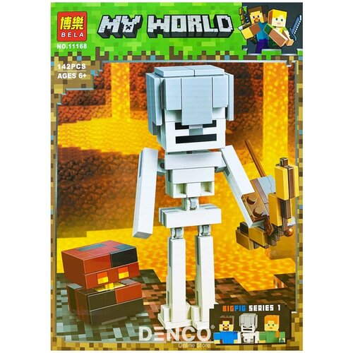 Конструктор Bl Скелет с кубом магмы 11168 (Minecraft 21150), 142 детали lego® minecraft 21150 скелет bigfig с магматическим кубом