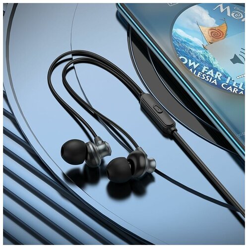 Наушники проводные внутриканальные с микрофоном кабель 12м Jack 35mm для телефона планшета и смартфона 36000₽