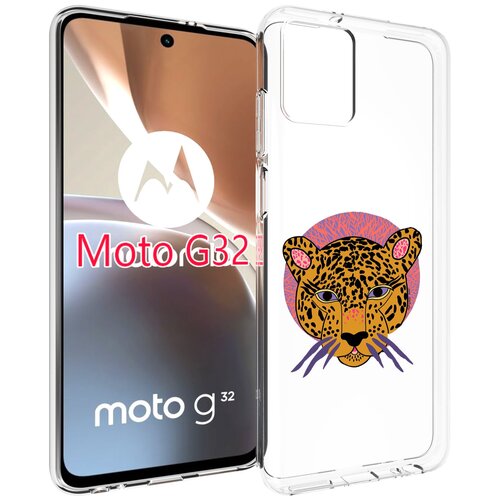 Чехол MyPads тигр-в-кругу для Motorola Moto G32 задняя-панель-накладка-бампер чехол mypads тигр неон для motorola moto g32 задняя панель накладка бампер