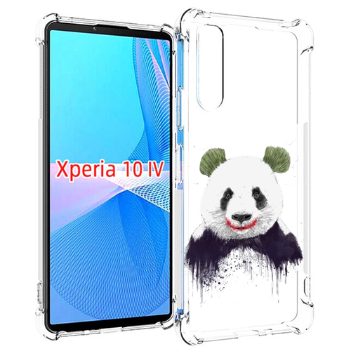 Чехол MyPads панда джокер для Sony Xperia 10 IV (10-4) задняя-панель-накладка-бампер чехол mypads джокер миньон для sony xperia 1 iv задняя панель накладка бампер