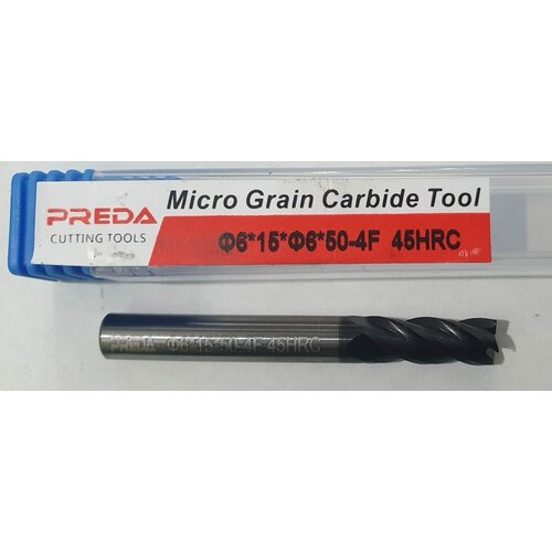Фреза твердосплавная grain carbide tool ф6*15ф6*50-4f 45hrc