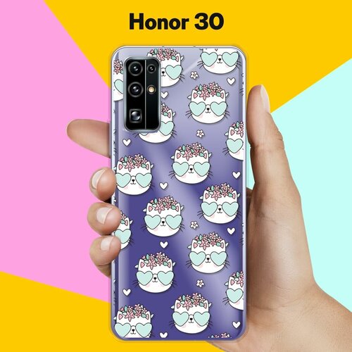 Силиконовый чехол Узор из котов на Honor 30 силиконовый чехол узор из котов на honor 9x