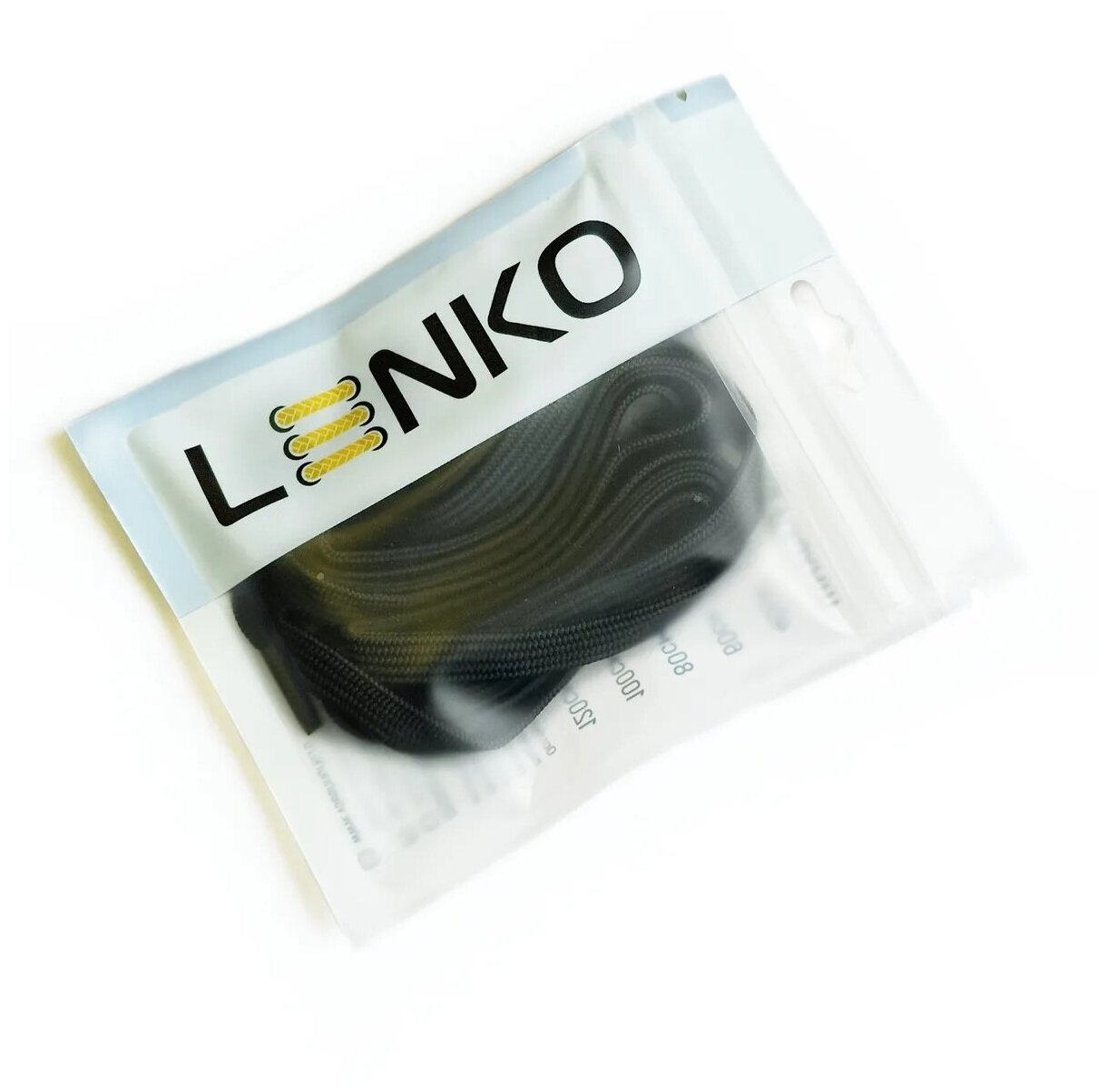 Шнурки LENKO черные плоские 80 см - фотография № 4