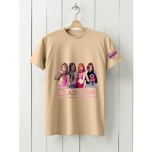 фото Футболка твоя футболка!, размер xxl, бежевый