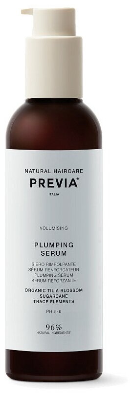 Сыворотка для плотности и объема волос Volumising Plumping Serum Previa, 200 мл